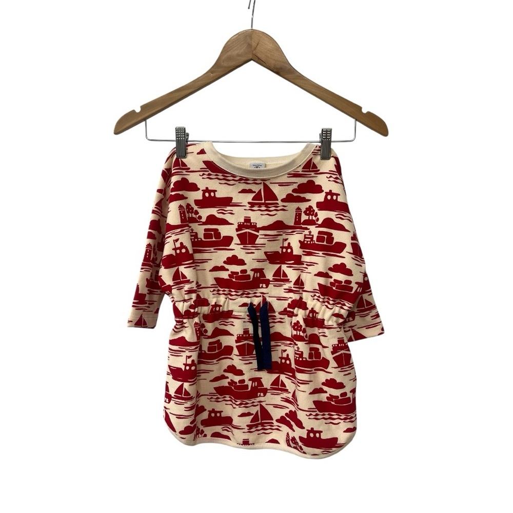 Petit Bateau Red White Boat Dress 3 Ans